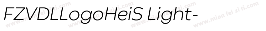 FZVDLLogoHeiS Light字体转换